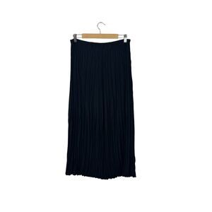 Babett Medium Broomstick Midi Maxi Skirt Western Crinkle Black USA Made Womens